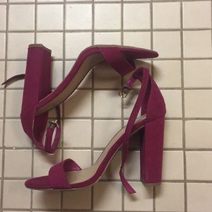 Jewel tone block heels